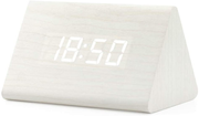 GEARONIC TM Modern Triangle Wood Clock Digital LED Wooden Alarm Clocks Digital Desk Thermometer Classical Timer Calendar - Black