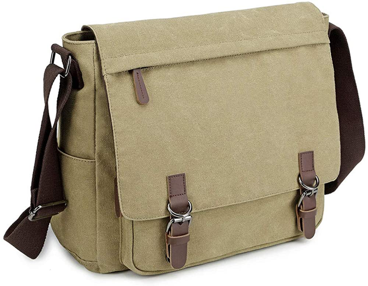Messenger Bag Canvas Shoulder Bag Satchel  fit 13.3 15.6 Inch Laptop