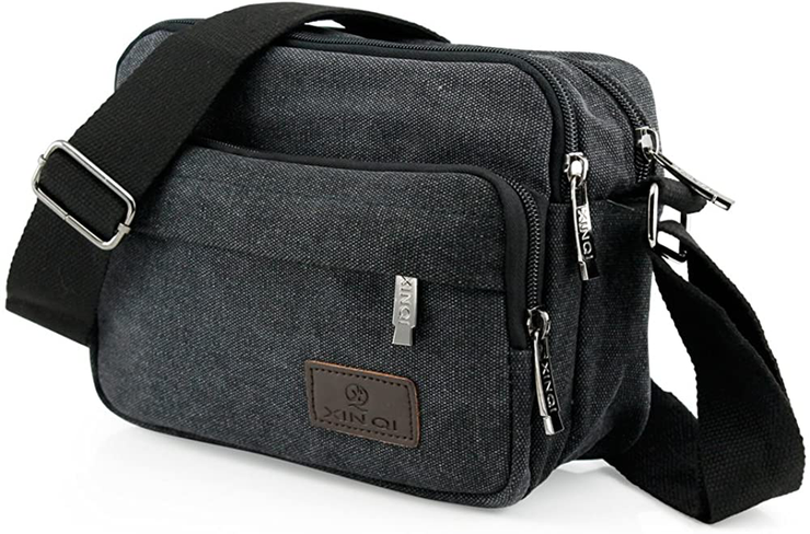 Men Vintage Crossbody Canvas Messenger Shoulder Bag School Hiking Military  Travel Satchel 