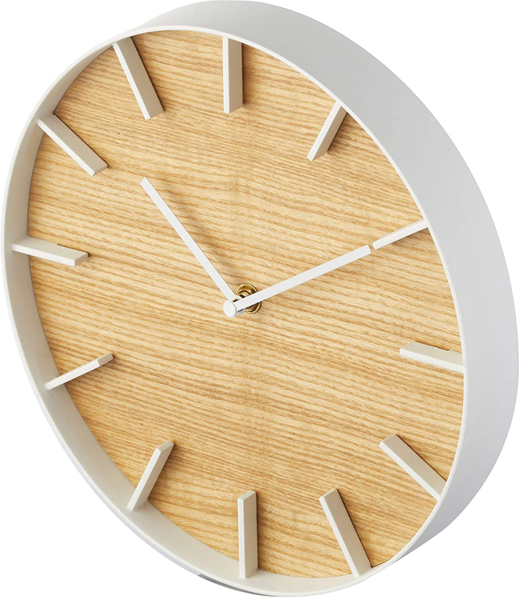 Yamazaki Home Rin Wall Clock – Modern Wood Home Decoration
