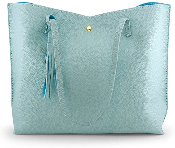 Oct17 Women Large Tote Bag - Tassels Faux Leather Shoulder Handbags, Fashion Ladies Purses Satchel Messenger Bags