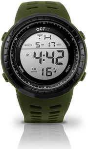 OCT17 Men's Mens Digital Sports Outdoor Watch Military Army Waterproof Fashion Casual Wristwatch Calendar Stopwatch Alarm LED Light