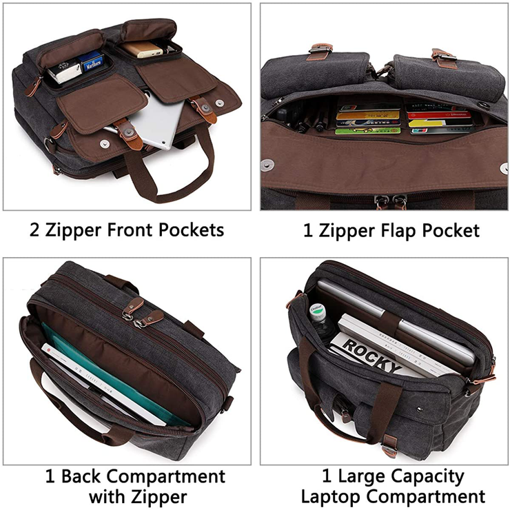 Messenger Bag Water Resistant 15.6 Inch Laptop Briefcase Bag