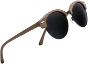 Ablibi Semi Rimless Wood Polarized Sunglasses Women Men Wood Shades