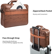 Business Travel Briefcase Leather Handmade Messenger Bags Laptop Bag