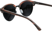 Ablibi Semi Rimless Wood Polarized Sunglasses Women Men Wood Shades