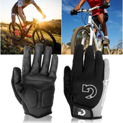 GEARONIC Cycling Shockproof Foam Padded Sports Full Finger Short Gloves