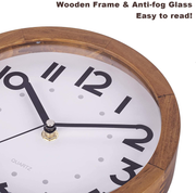 8 Inch Small Wooden Round Wall Clock