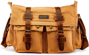 GEARONIC 14" 15" 17" Men's Messenger Bag Laptop Satchel Vintage Shoulder Military Crossbody