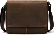 Vintage Leather Business Messenger Bag 15 inch Laptop Briefcase Crossbody Bags