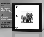 Americanflat 8x8 Picture Frame in Black - Displays 4x4 With Mat and 8x8 Without Mat - Composite Wood with Shatter Resistant Glass - Horizontal and Vertical Formats for Wall and Tabletop (COMINHKG091199)