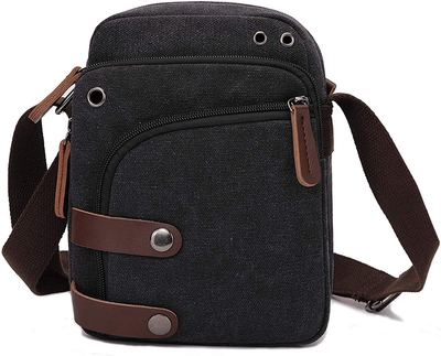 Small Canvas Messenger bag Cell Phone Purse Wallet Travel Crossbody Handbags 