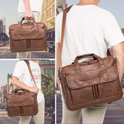 Business Travel Briefcase Leather Handmade Messenger Bags Laptop Bag